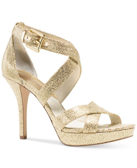 michael kors gold platform shoes|Michael Kors platform booties.